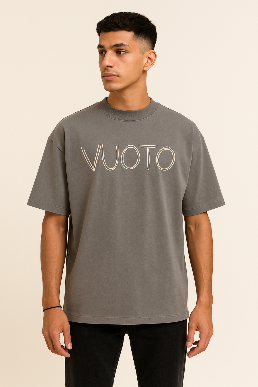 Vuoto Street Smile Oversized T-Shirt with Back Print