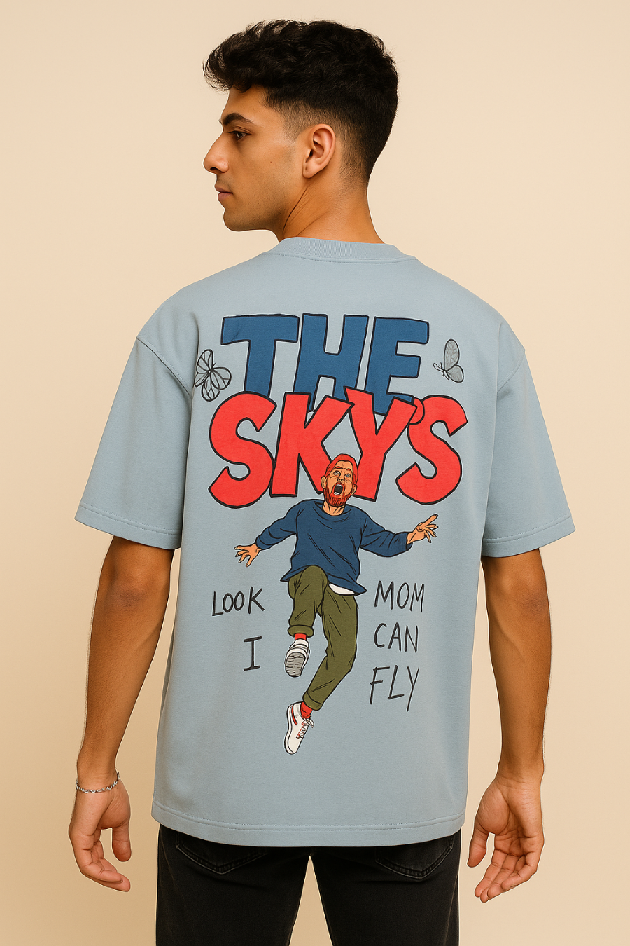 Vuoto Sky's The Limit Oversized T-Shirt with Back Print