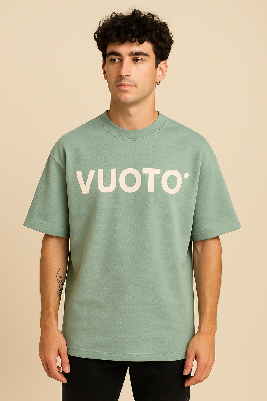 Vuoto Bear Vibes Oversized T-Shirt with Retro Back Print