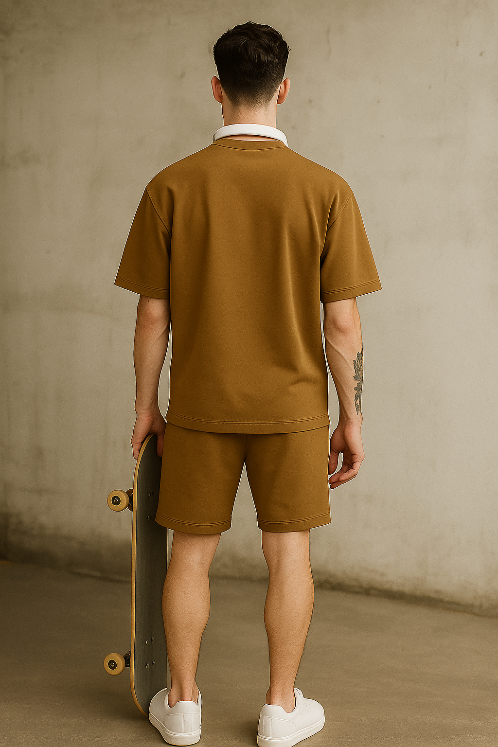 VUOTO Brown Oversized Co-Ord Set for Men | Urban Streetwear Look