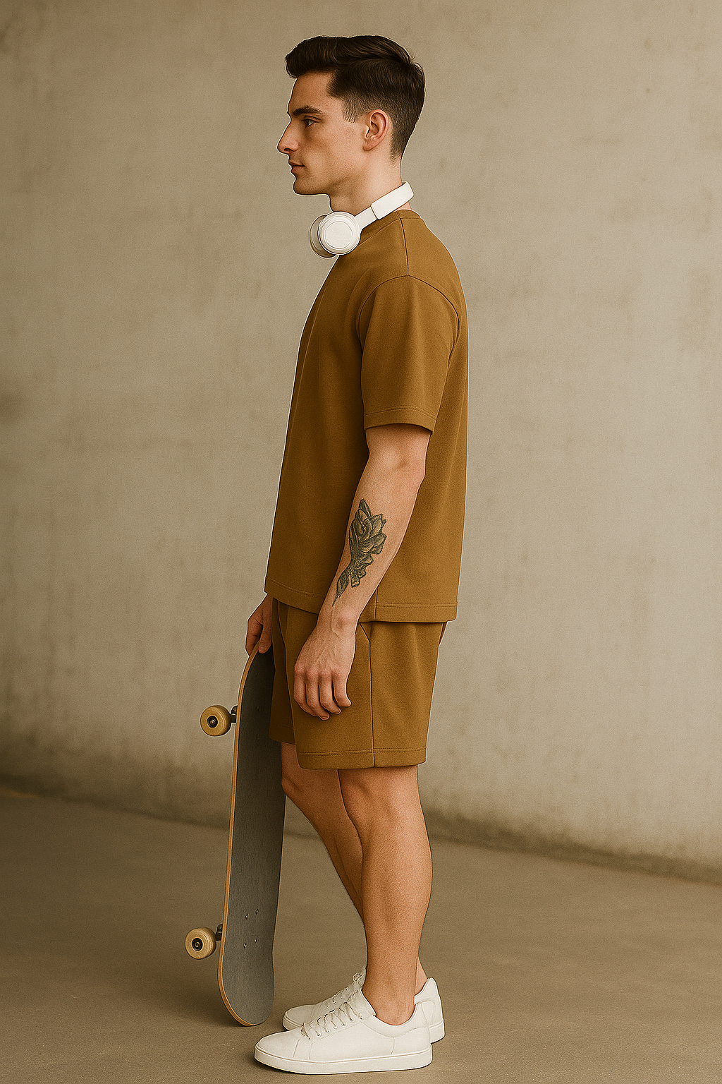 VUOTO Brown Oversized Co-Ord Set for Men | Urban Streetwear Look