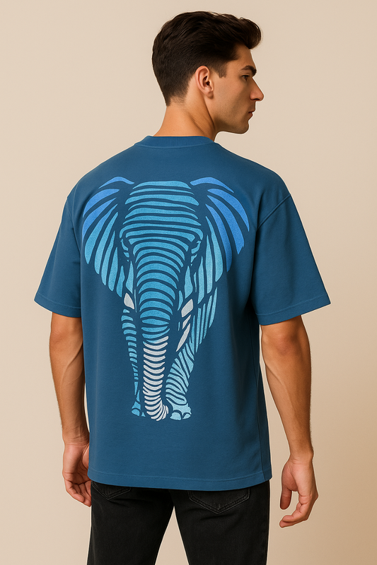 Vuoto Wild Elephant Oversized T-Shirt with Back Print