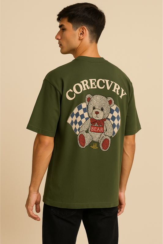 Vuoto CoreCVRY Bear Oversized T-Shirt with Retro Back Print