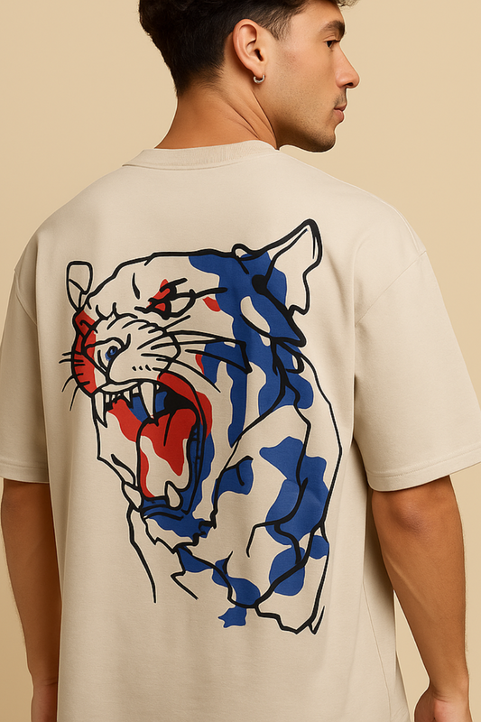 Vuoto Wild Roar Oversized T-Shirt with Back Print