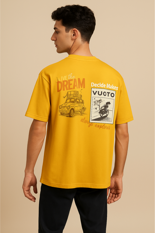 Vuoto Dreamer Oversized T-Shirt with Retro Back Print