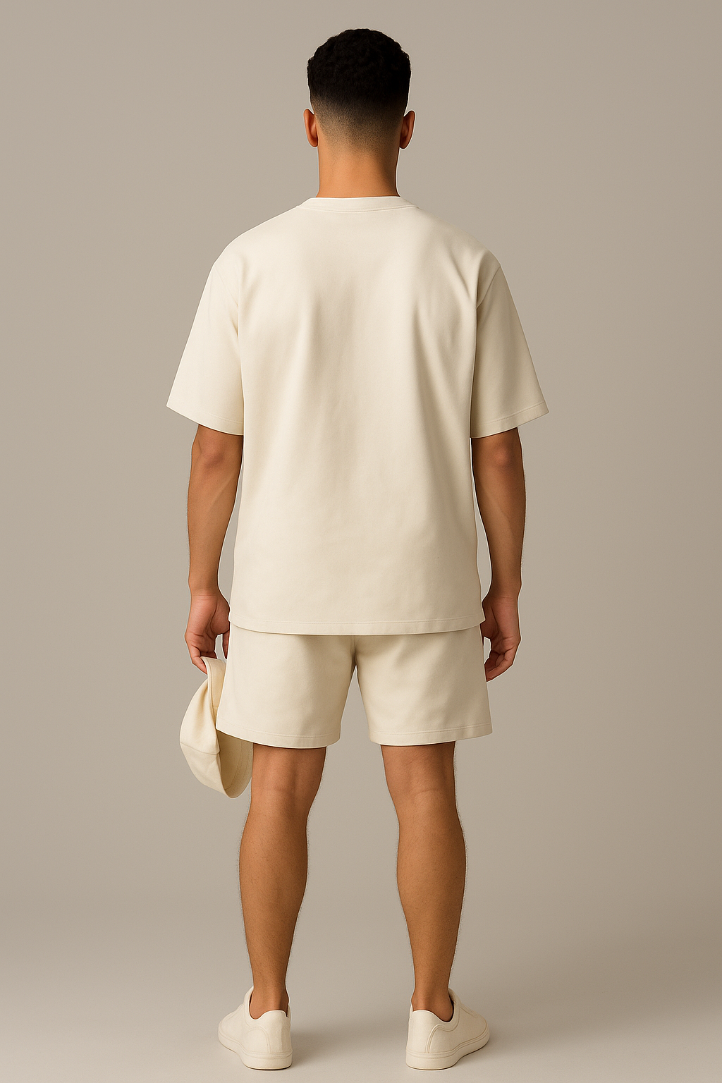 VUOTO Oversized Co-Ord Set | Ecru Minimal Co-Ord for Men